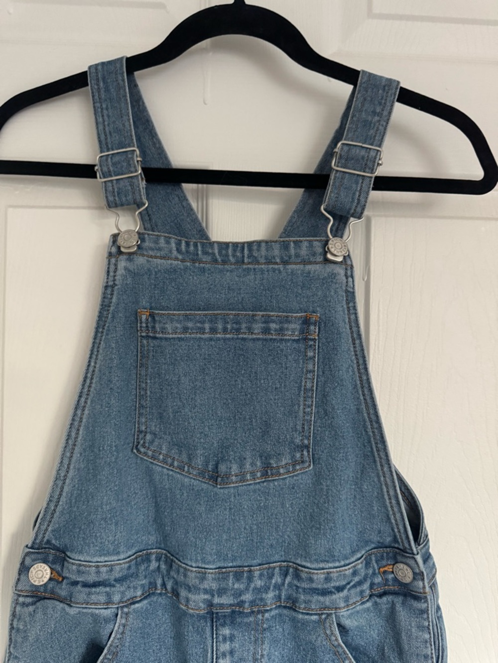 Epic Threads Girls Blue Denim Overalls with Striped Tee - Picture 5 of 13